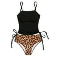 thumbnail image 4 of TrendOFT Girls Two Piece Swimsuit Strappy Backless Sport Bikini Leopard Print Teen And Junior Wear Swimwear For Beach Pool Surfing Girl Bathing Suit Black, 4 of 4