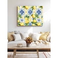 thumbnail image 4 of Botanical Lemon Wall Art for Living Room,Canvas Picture Wall Decor for Bathroom Bedroom,Spring Countryside Floral Blue Tile Painting Artwork for Office Kitchen Hallway Dining Room Home Decor 16"x20", 4 of 8