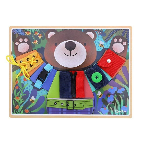 Planche en Bois Montessori Compétences de Base - Jouet Éducatif (3+)