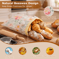 thumbnail image 2 of Beeswax Bread Bag, TAIMASI 2 Pack Beeswax Bread Storage Bags for Homemade Bread, Reusable Bread Sourdough Bags, 17 x 12.6'' Cotton Linen Bread Storage Bag, 2 of 8