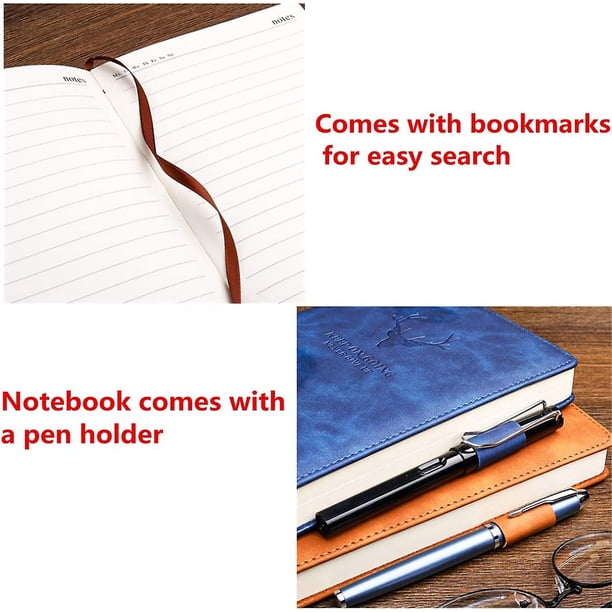 Cuaderno A5 Con Rayas: Cuadernos Ejecutivos De Tapa Dura Con Papel Grueso De Primera Calidad, Diario Con Rayas Universitarias, 8,3"5,7", 360 Páginas, Perfecto Para La Oficina En Casa | En Línea