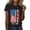 506_Black, variant on MEICHEN 250th Anniversary of The States Women's T Shirt Round Neck T Shirt with American Flag Design Cotton Top for July 4 Summer 4th of July Tops