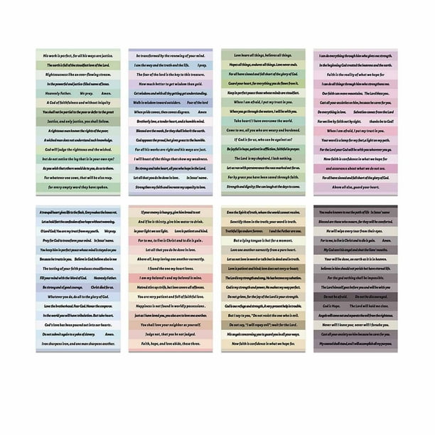 Pegatinas para Sobres Biblia Inspiración Roll Stickers Set de 8, Sobre Decorativo de Papel Multicolor Y Manual, 16x11x1cm/6.29x4.33x0.39In Biblia Frases Pegatinas