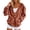 Orange, variant on Womens Velour Zip Up Hoodie Long Sleeve Oversized Hooded Sweatshirt Y2K Jacket with Pockets 2026 Fall Fashion Clothes