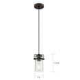 thumbnail image 5 of Nuvo Lighting Antebellum 1-Light Mini Pendant Fixture Mahogany Bronze Finish with Clear Glass - N/A, 5 of 9