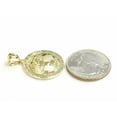 thumbnail image 5 of 10k yellow gold round globe planet earth world map pendant jewelry 0.89" 2.1g, 5 of 11