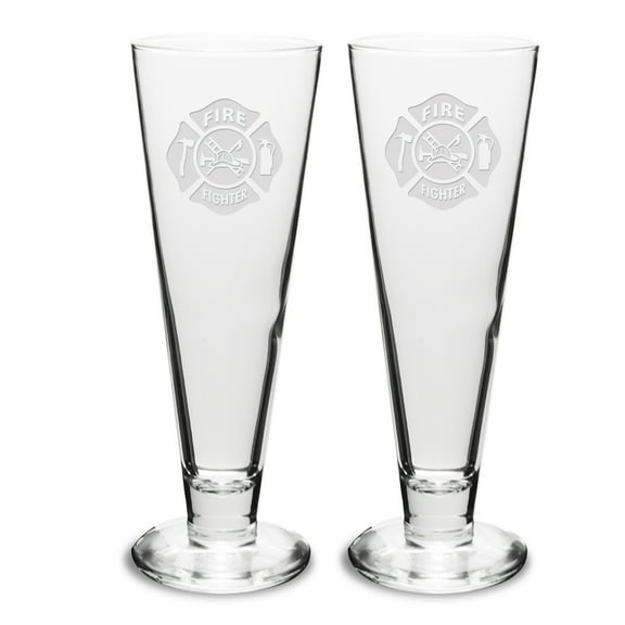 Firefighter 16 oz Classic Beer Pilsner -Set of 2