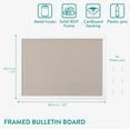 thumbnail image 4 of Framed Linen Bulletin Board x es Fabric Jewelry Organizer Pinboard for Wall Memory Memo Pin Board Pink Linen with Frame, 4 of 4