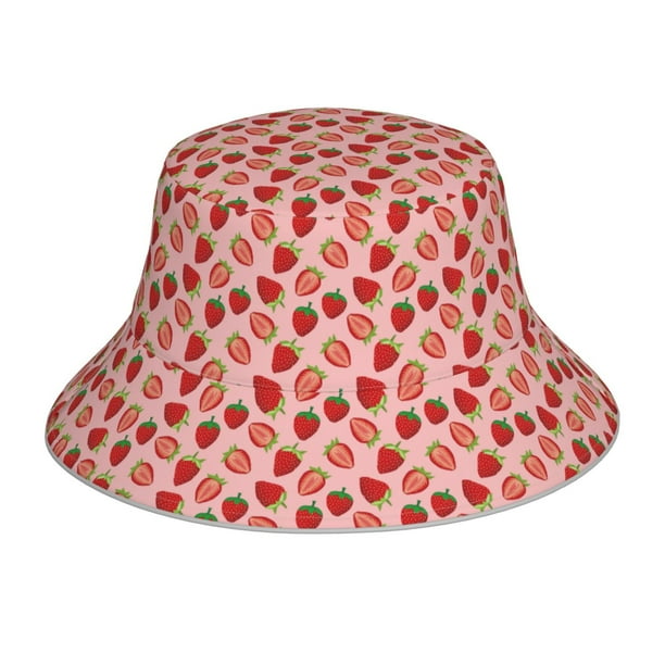 Balery Strawberries Sombreros para el sol para hombre y mujer, sombrero de pescador con UPF 50+