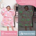 thumbnail image 6 of XIECUVA Wearable Blanket Hoodie for Kids, Soft Double Layer Sherpa Fleece Sweatshirt,Teen Gifts for Kids, Youth, Boys, Girls, One Size, Fluorescent Rainbow, 6 of 9