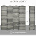 thumbnail image 4 of HOMCOM 6 Ft Folding Room Divider, Privacy Screen for Home Office Bedroom, 4 of 10