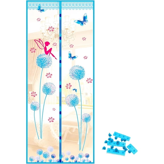 Minzimin Door Mesh Screen with Magnet, Fly Hanging Temporary Magic Patio Heavy Duty Front Back Screen Magnetic Closure, Portable French Net for Door to Keep Bugs Out Doorway Curtain 35x83 in
