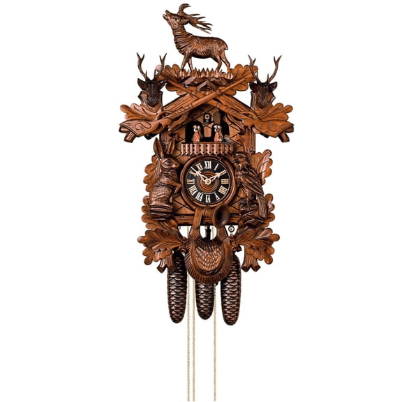 Cuckoo Clock Hunting Clock, standing Deer