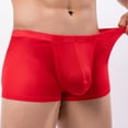 thumbnail image 2 of PEASKJP Mens Athletic Underpants Soft Waistband Stretch Cotton Low Rise Trunks with Open Fly,RD2 M, 2 of 5