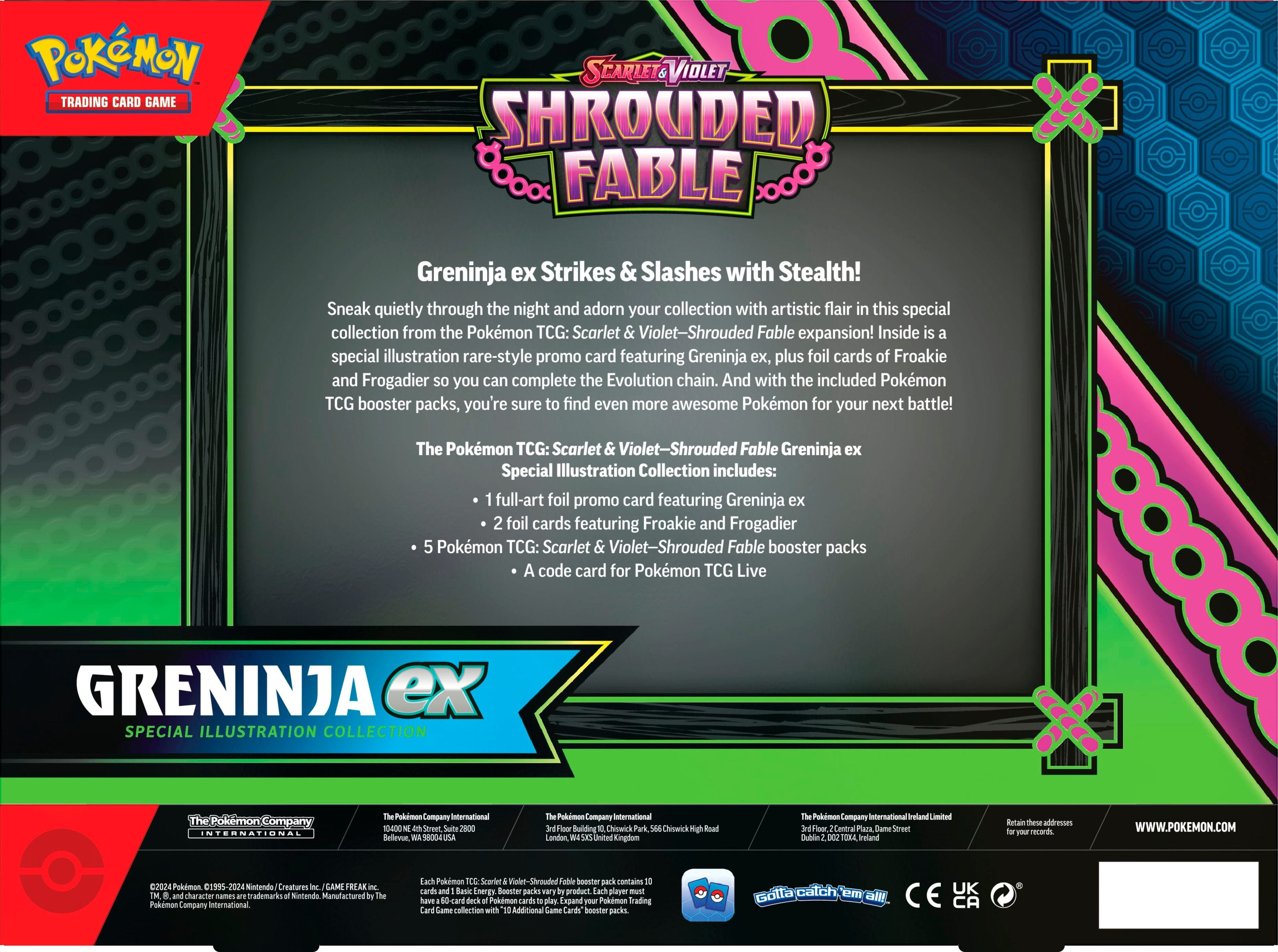 Pokemon Scarlet & Violet Shrouded Fable Greninja ex Special