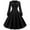 Black, variant on LYXSSBYX Long Sleeve Dresses Women's Solid Color Long Sleeve V-Neck Retro High Waist Makings Dress