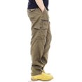 thumbnail image 1 of Pantalones de trabajo casuales de algodón holgados con múltiples bolsillos para hombre s202412243529, 1 of 5