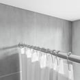 thumbnail image 2 of Naiture Straight Shower Curtain Rod Round Flanges, Zinc Alloy, Set of 2, Brushed Nickel Finish, 2 of 7