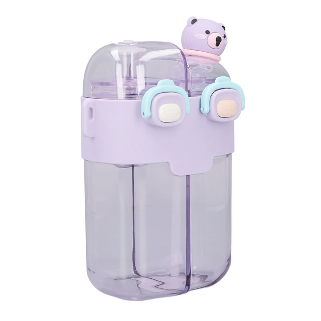 Cute Water Bottle, 780ML Straw Water Bottle With Straw Adjustable Strap Sticker