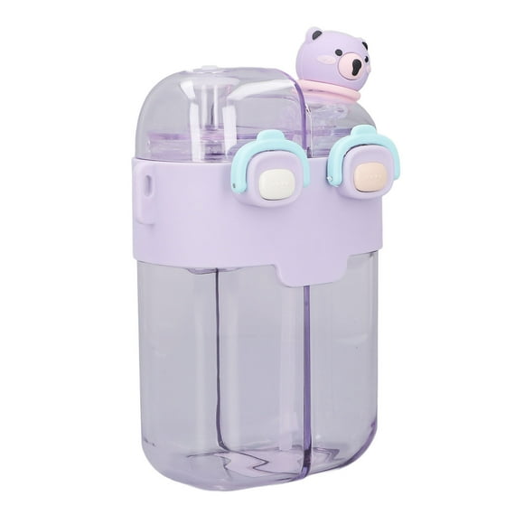 Cute Water Bottle, 780ML Straw Water Bottle With Straw Adjustable Strap Sticker