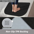 thumbnail image 5 of JAATOP Dirt Trapper Door Mats 20"x 32", Non-Slip Semicircular Doormat, Absorbent Floor Mat for Front Door, Washable Entry Rugs, Black, 5 of 9
