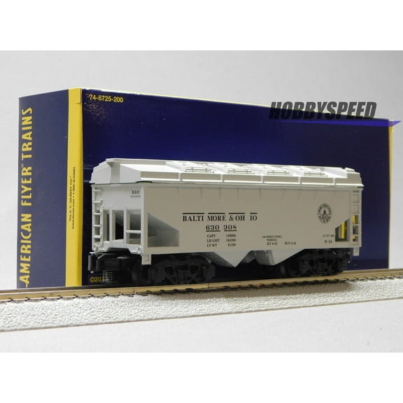 American Flyer B&O 2 Bay Covered Hopper #630308 S Gauge
