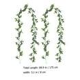 thumbnail image 2 of ADDHAT 2Ud Plantas Artificiales Decorativas Colgantes De Rattan Verde Para Oficina Y Hogar, 2 of 7