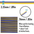 thumbnail image 3 of Rexlace Flat Plastic Lacing – Boondoggle String, Duo Royal / Gold, 0.092" W, 0.035” Thick, 100 Yd, 3 of 6