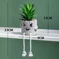 thumbnail image 2 of Plantas artificiales Suculentas patas colgantes en MACETAS de cemento, decoración de estantes de cocina, decoración de estantes de baño, 2 of 5