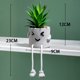thumbnail image 2 of Plantas artificiales Suculentas patas colgantes en MACETAS de cemento, decoración de estantes de cocina, decoración de estantes de baño, 2 of 5