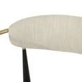 thumbnail image 5 of Noble House Boise Fabric Upholstered Counter Stools, Gold Arm, Black Metal Frame, Modern Design, Beige, Set of 2, 5 of 8