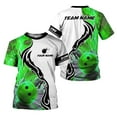 thumbnail image 4 of Custom Name Team Name Bowling 3D Shirt, Bowling Shirts for Men Women, Short Sleeve Shirts for Team Bowling (Blue, 3XL), 4 of 10