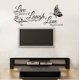 thumbnail image 2 of Live Laugh Love Flower Butterfly Quotes Wall Decal Sticker Wall Art Mural, 1 juego JAMW Sencillez, 2 of 5