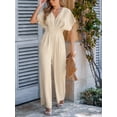 thumbnail image 2 of CUPSHE Jumpsuits for Women Casual Summer Batwing Sleeve Dressy One-Piece Romper Wide Leg, 2 of 5