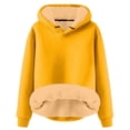 thumbnail image 2 of Essentials Hoodies for Women 2025 Fall Winter Thickened Lined Plain Hoodie Hooded Sweatshirt Women Pullover, 2 of 5