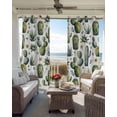 thumbnail image 6 of Modern Cactus Blackout Curtains for Bedroom Living Room Darkening Curtains 96 Inches Long Spring Watercolor Country Green Plant Window Curtain 2 Panels Set Window Treatment Grommet Drapes 52"x96", 6 of 9