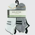 thumbnail image 4 of Gold Toe BLACK/WHITE Men's Modern Essential No Show Socks 6pk, US 6-12.5, 4 of 4