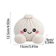 thumbnail image 2 of Lumifun White Plush Dumpling Squishy Toy 6 inch, Cute Bao Bun Stuffed Animal with Basket Gift Box, Soft Stress Relief Fidget Toy, Christmas Holiday Gift for Kids & Adults, 2 of 3