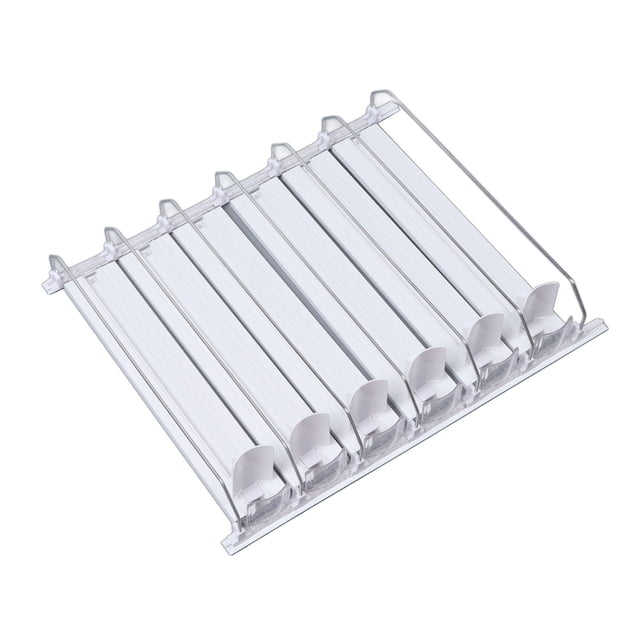 Efficient Drink Automatic Pusher Changeable Glide ABS Can Organizer Perfect For 12oz Drink Automatic Pusher Glide Motorized Can Storage System ABS White Width