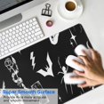 thumbnail image 4 of Long Mouse Pads for Desk,Black Halloween Witchy Symbols Desk Mats on Top Of Desks, Desk Mouse Pad Extra Large with 3mm Non-Slip Base and Stitched Edge for Gaming,Office,Work,Home 35.4"x15.7", 4 of 6