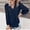 #7-Navy, variant on Pntutb Womens Summer Solid Color V-Neck Long Sleeve Chiffon Tops