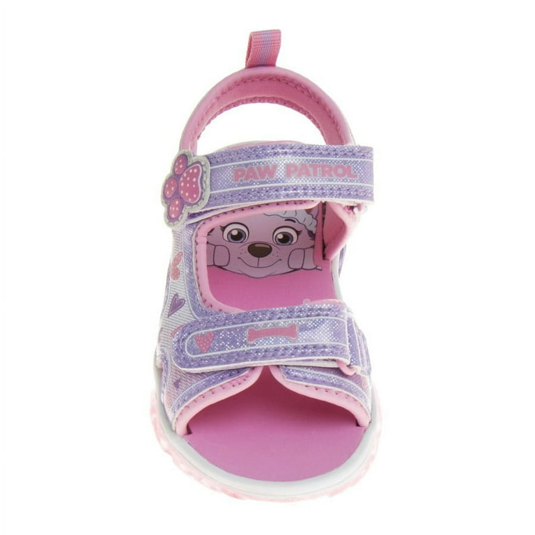 Nickelodeon Paw Patrol Toddler Girls Light Up Sandals Purple Pink Size 11