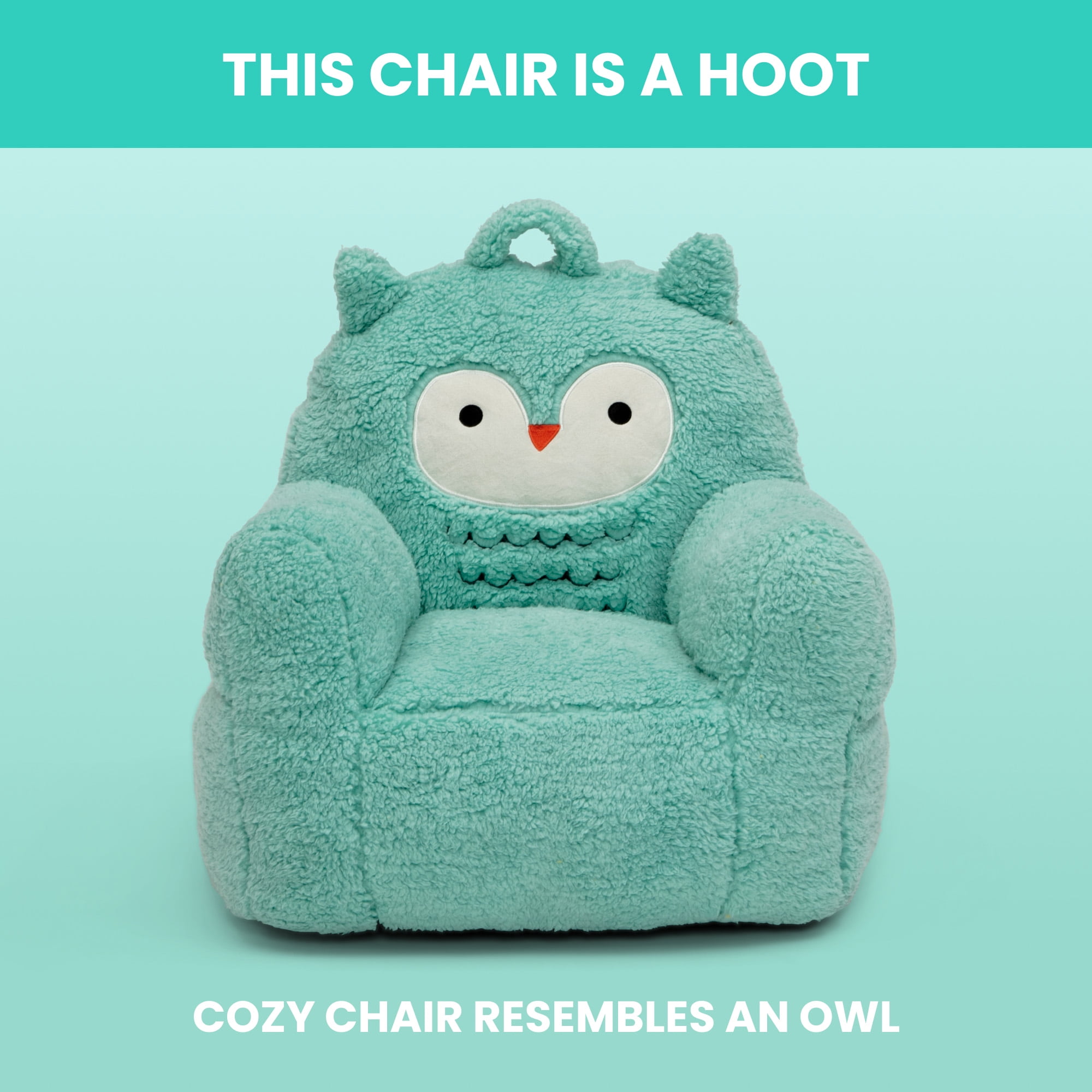 Delta Children Owl Cozee Buddy Chair, Teal