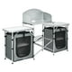 thumbnail image 3 of Costway Mesa de camping plegable y portátil de aluminio con organizador de almacenamiento y parabrisas gris, 3 of 3