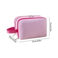thumbnail image 3 of Travel Toiletry Storage Bag with Double Zipper, Waterproof Polyester, 25x15x10 cm, Navy Blue/Red/Purple/Blue, Multi-Compartment Travel Makeup Organizer, 3 of 6
