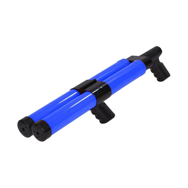 B Dual Barrel Water Blaster Toy For Outdoor Play With Long Range Shooting Fun Summer Activity 9.84 Inches Long Easy To Fill Design