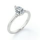 thumbnail image 4 of JeenMata Anillo Clásico Corte de Pera de 1 Quilate, Engaste en Garras, Estilo Solitario, Chapado en Oro Blanco de 18 K sobre Plata, 4 of 5