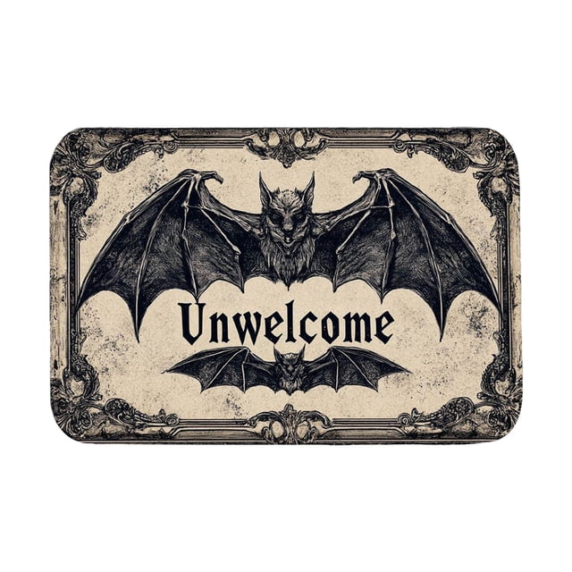 Halloween Decorative Floor Mats for Home Entrance Stylish Doormats with Non- Features Bat and Pumpkin Designs for Hallways Durable and Functional Carpet Solutions