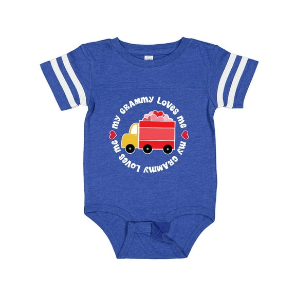 Inktastic My Grammy Loves Me Valentine Truck Boys or Girls Baby Bodysuit
