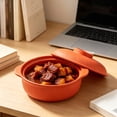 thumbnail image 6 of Microwave Safe Bowl with Lid, Ribbed Plastic Soup Bowl with Handles, BPA Free Microwave Ramen Noodle Bowl, Dishwasher Safe Cereal Bowl for Kitchen, College Dorm, Office, Home Use, 6 of 8